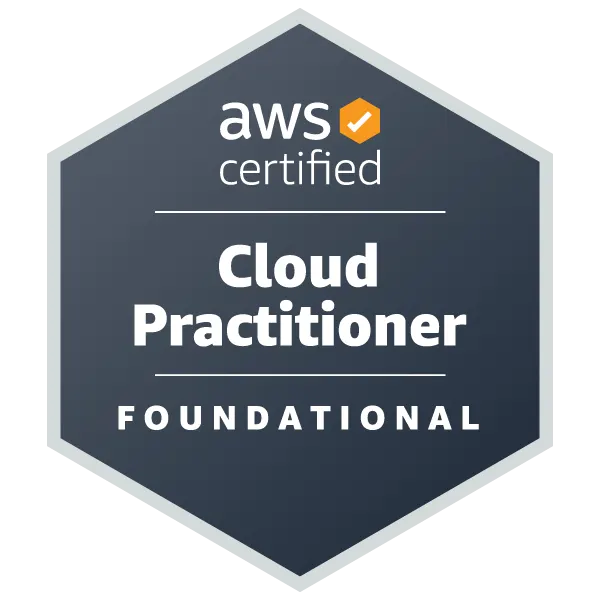 AWS Certified Cloud Practitioner badge
